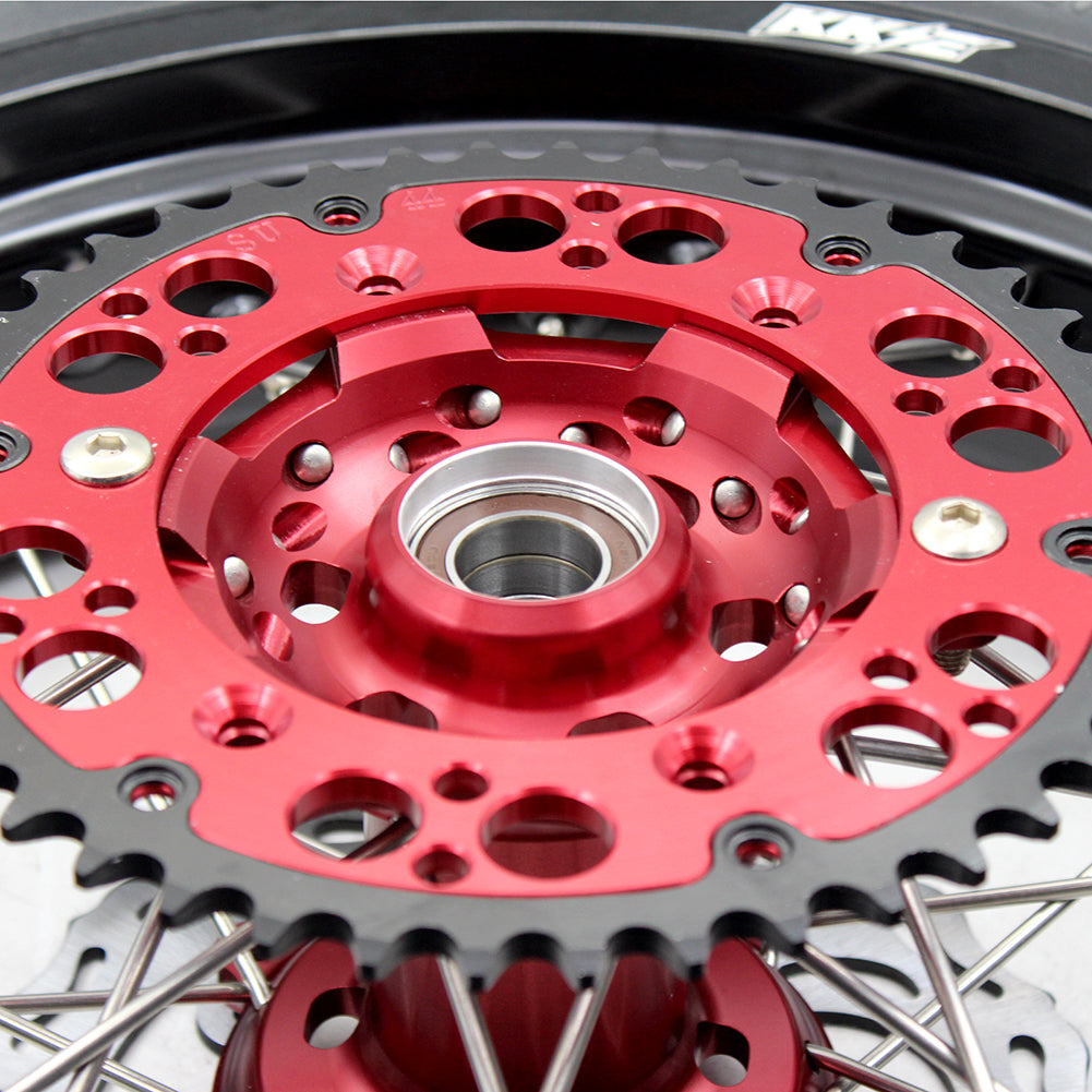 KKE 17 Inch Supermoto Wheels Tires for SUZUKI RMZ250 2007-2024 RMZ450 2005-2024