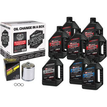 M8 Synthetic 20W-50 Oil Change Kit - Chrome Filter