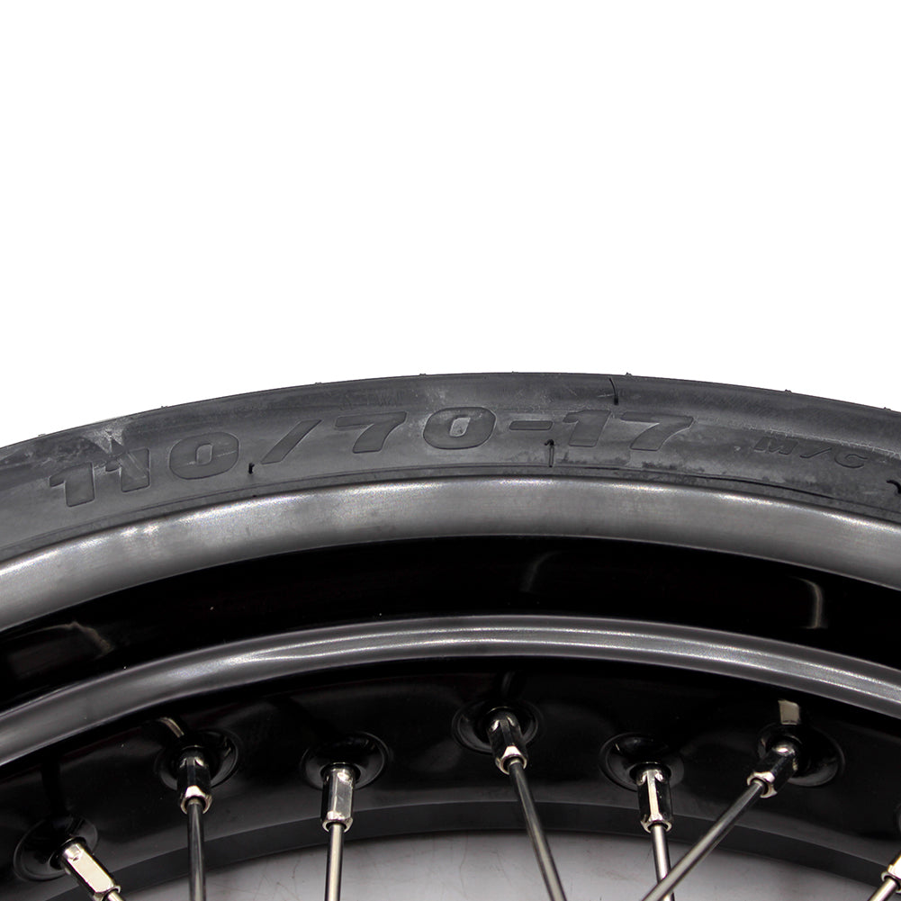 KKE 17 Inch Supermoto Wheels Tires for SUZUKI RMZ250 2007-2024 RMZ450 2005-2024