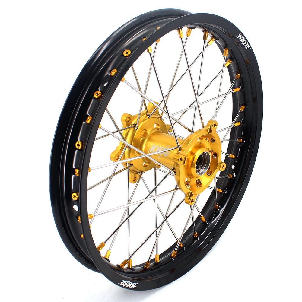 KKE 21 & 18 Enduro Rims for Suzuki RMZ250 2007-2022 RMZ450 2005 Gold Nipple