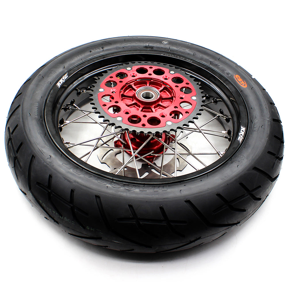 KKE 17 Inch CUSH Drive Supermoto Rims Tires For HONDA XR650L 1993-2024