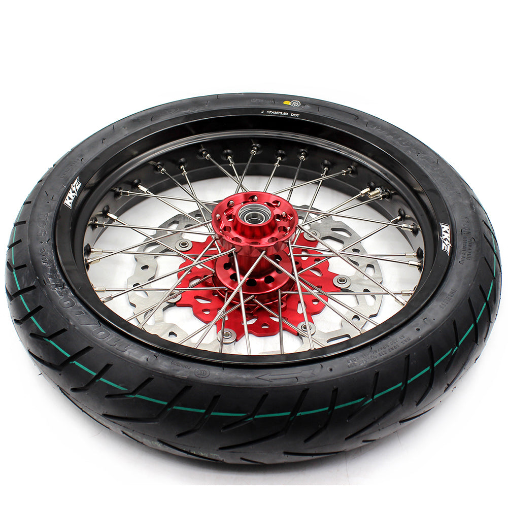 KKE 17 Inch CUSH Drive Supermoto Rims Tires For HONDA XR650L 1993-2024