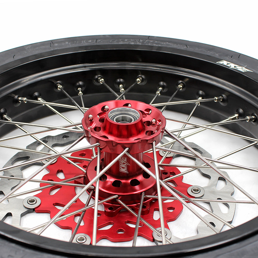 KKE 17 Inch CUSH Drive Supermoto Rims Tires For HONDA XR650L 1993-2024