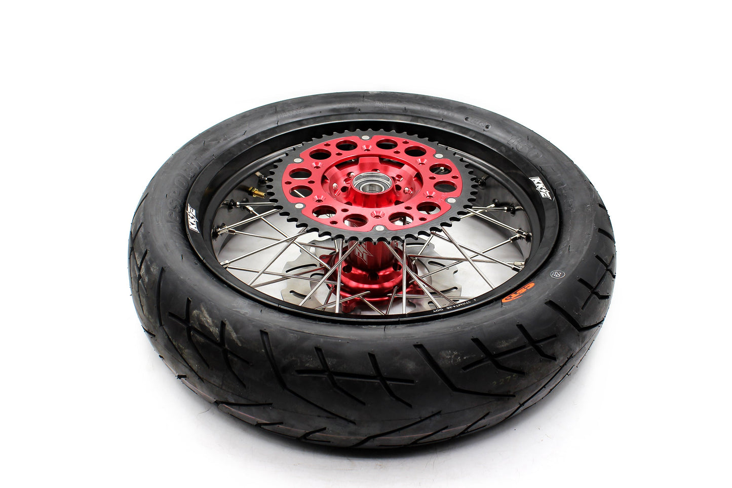 KKE 17" Supermoto Wheels Tires For HONDA CRF250R 04-13 CRF450R 02-12