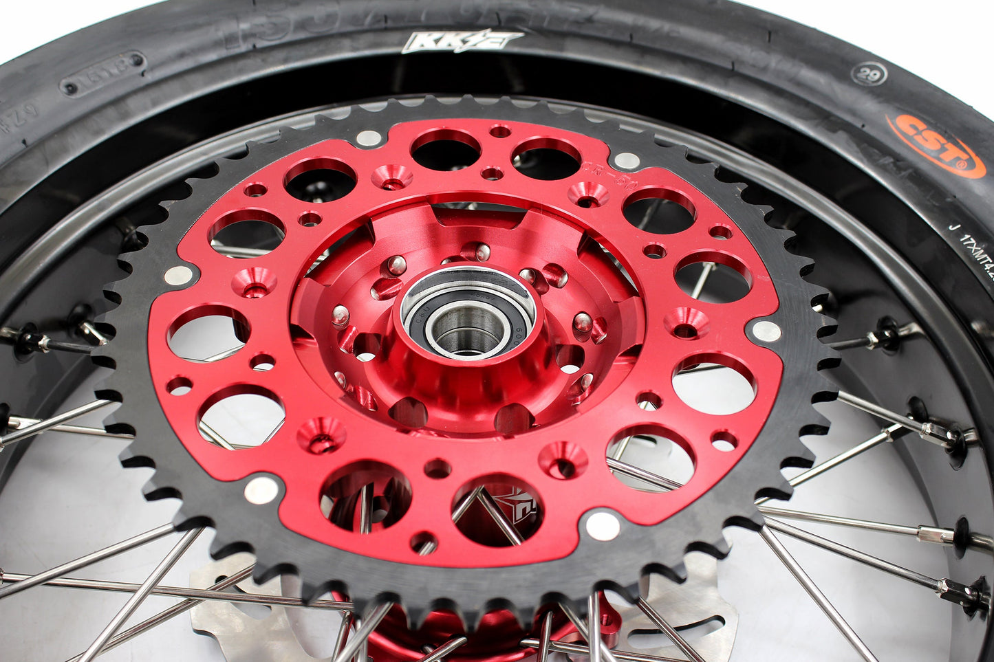 KKE 17" Supermoto Wheels Tires For HONDA CRF250R 04-13 CRF450R 02-12