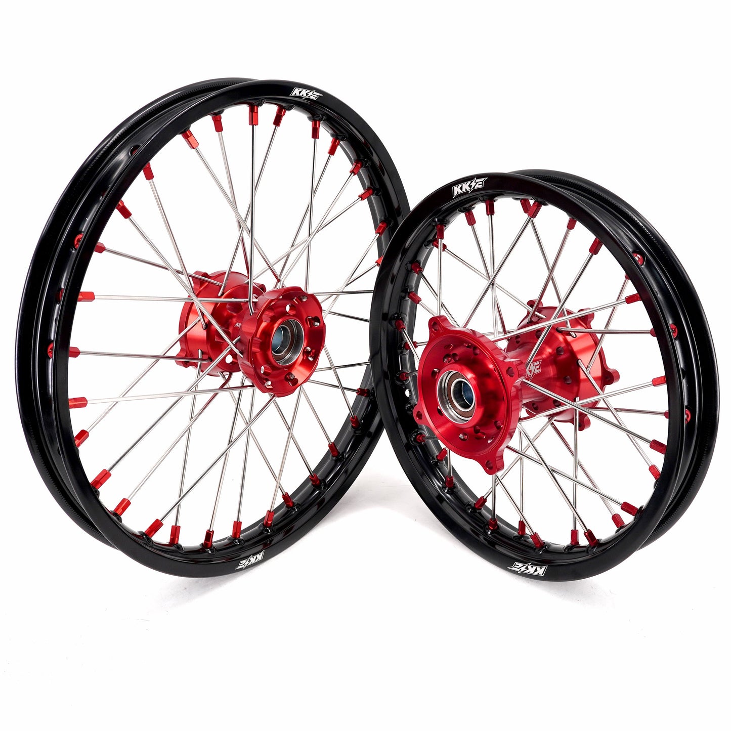 KKE 17"*1.4/14"*1.6 Small Kid's Wheels For KTM SX 85 GAS GAS MC85 2021-2024 Red Nipples