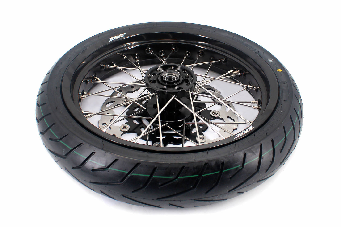 KKE CUSH DRIVE 3.5/4.25*17in. Supmermoto Wheels Kit For SUZUKI DRZ400SM 2005-2024 CST Tires