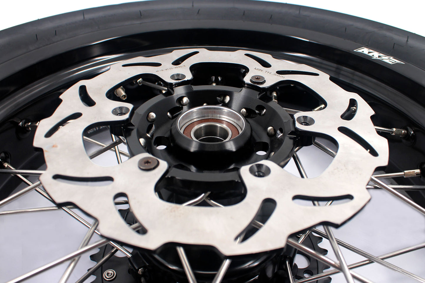 KKE CUSH DRIVE 3.5/4.25*17in. Supmermoto Wheels Kit For SUZUKI DRZ400SM 2005-2024 CST Tires