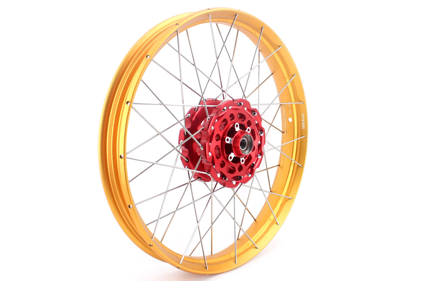 VMX 21/18 Tubeless Rims Fit Honda XL750 Transalp 2023-2024 Red Hub & Gold Rim