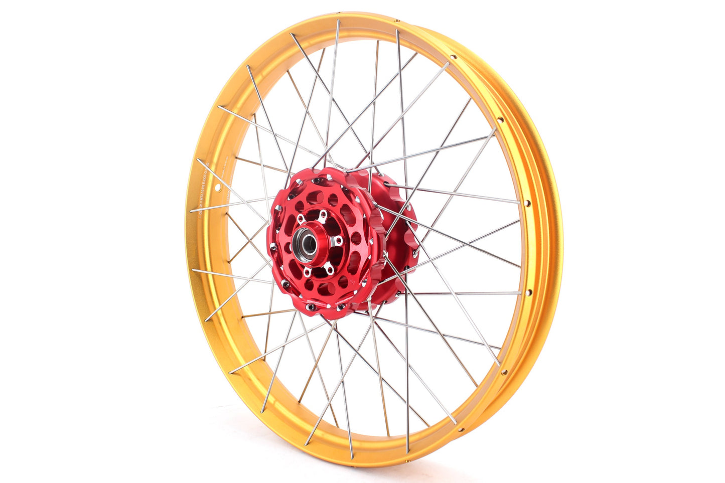 VMX 21/18 Tubeless Rims Fit Honda XL750 Transalp 2023-2024 Red Hub & Gold Rim