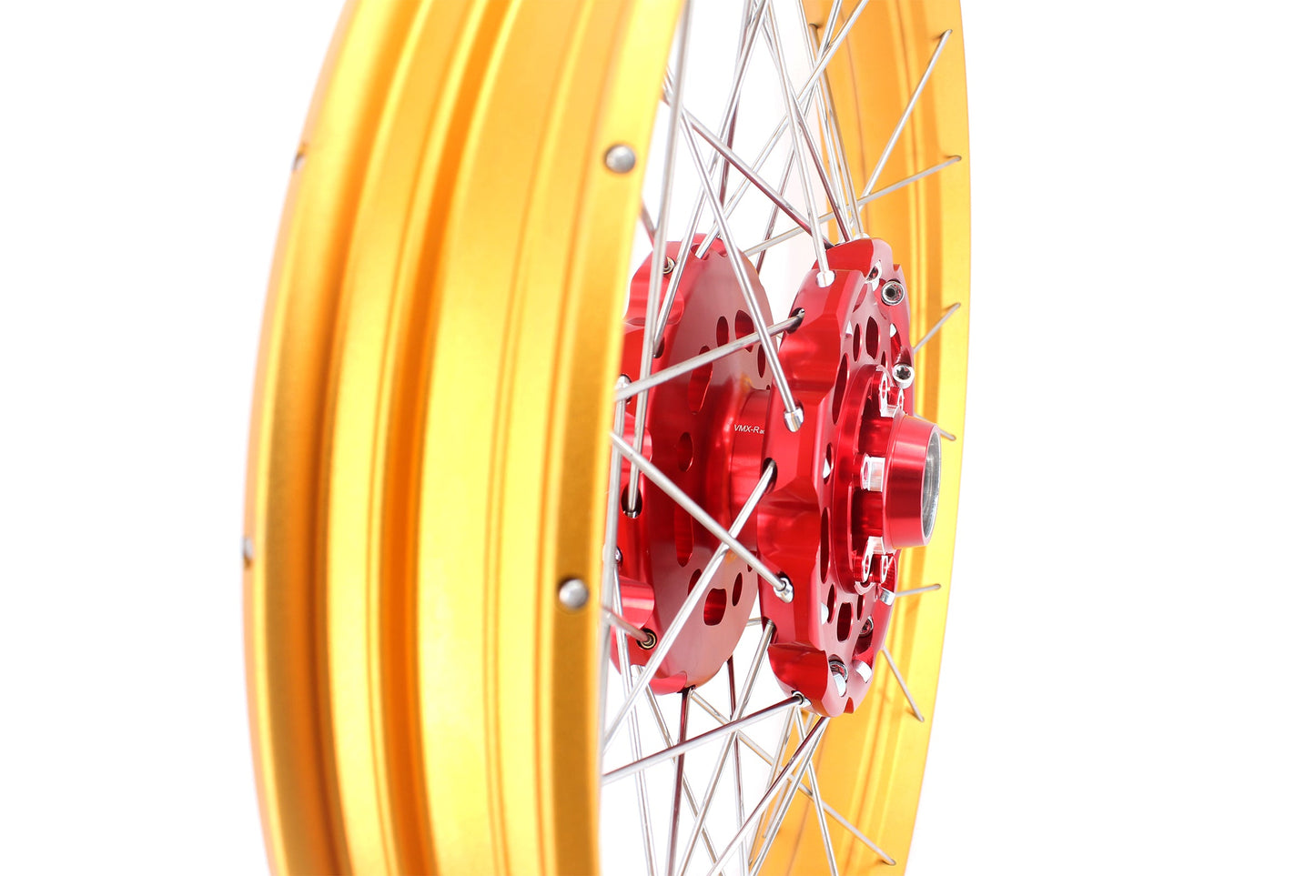 VMX 21/18 Tubeless Rims Fit Honda XL750 Transalp 2023-2024 Red Hub & Gold Rim