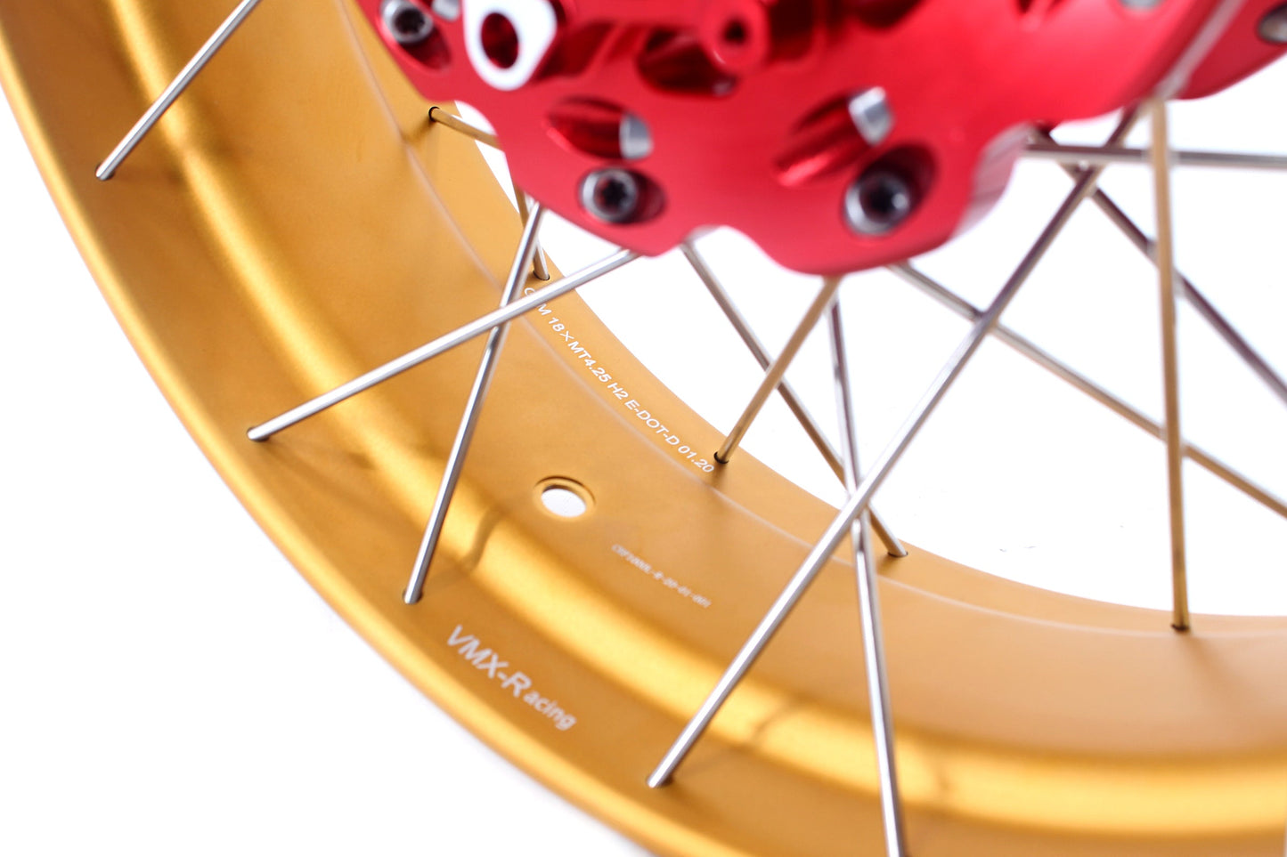 VMX 21" 18" Tubeless Rims Fit Honda Africa Twin CRF1100L 2020-2023 Red Hubs Gold Rims