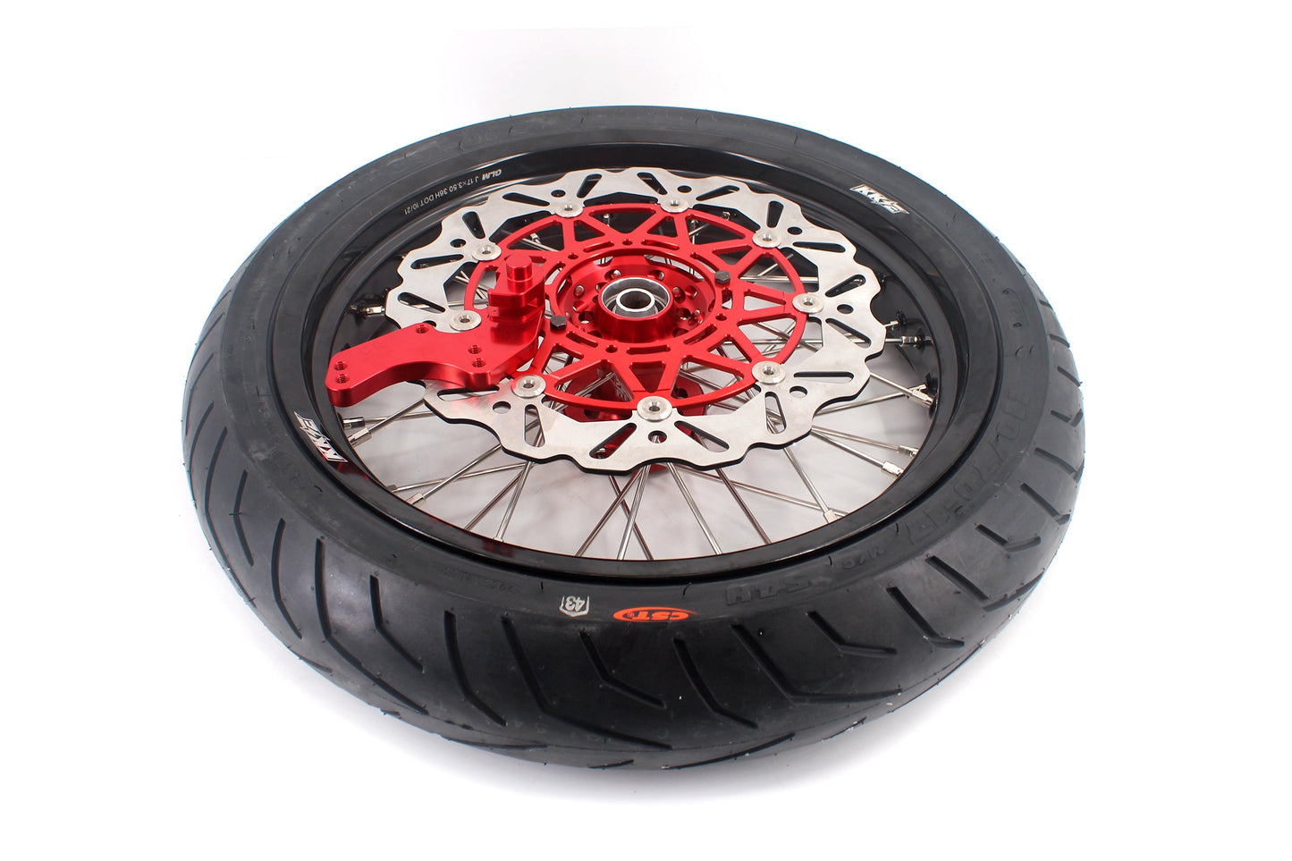 KKE CUSH DRIVE 17 Inch Supermoto Tires Rims Fit HONDA CRF250X CRF450X 2005-2018