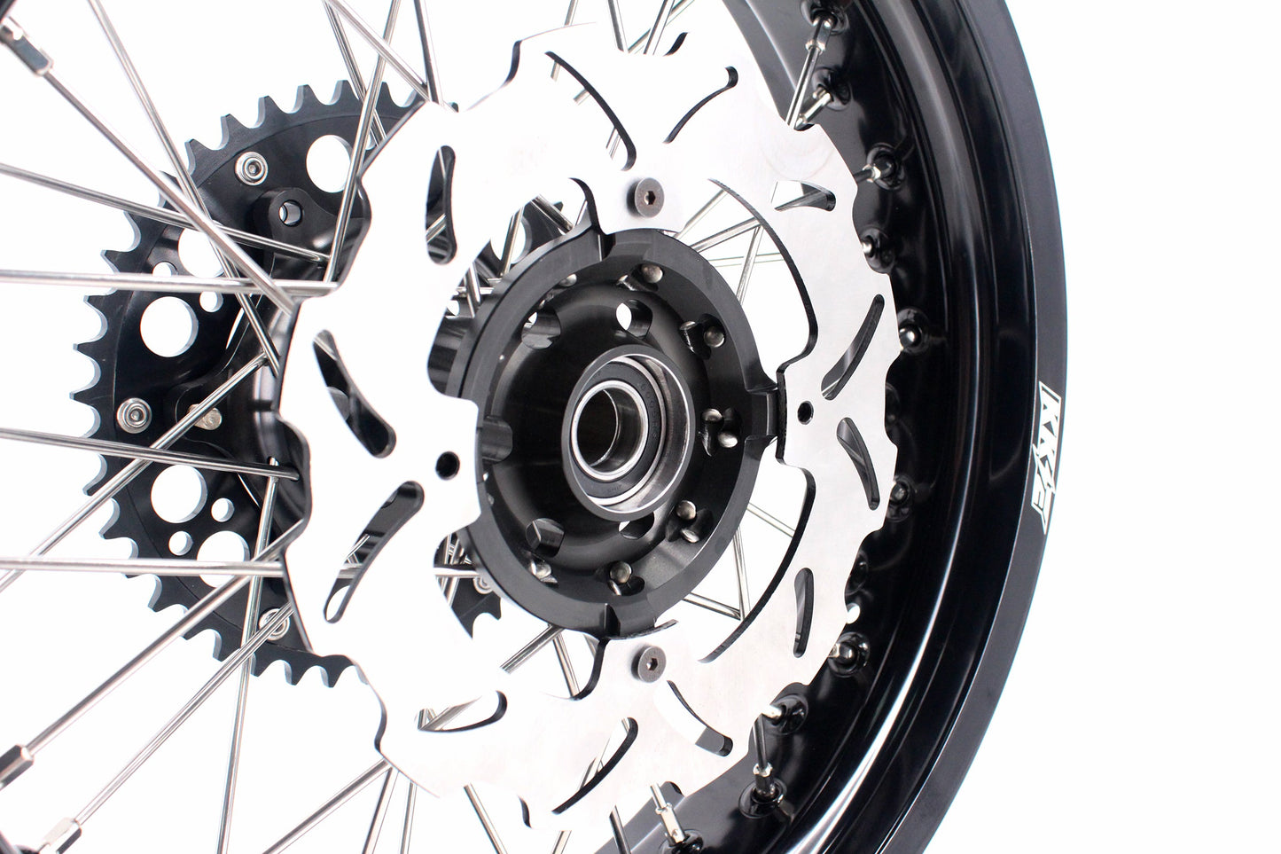 KKE 17 inch Supermoto Wheels Rims for HONDA XR650L 1993-2024 Black Hub Discs