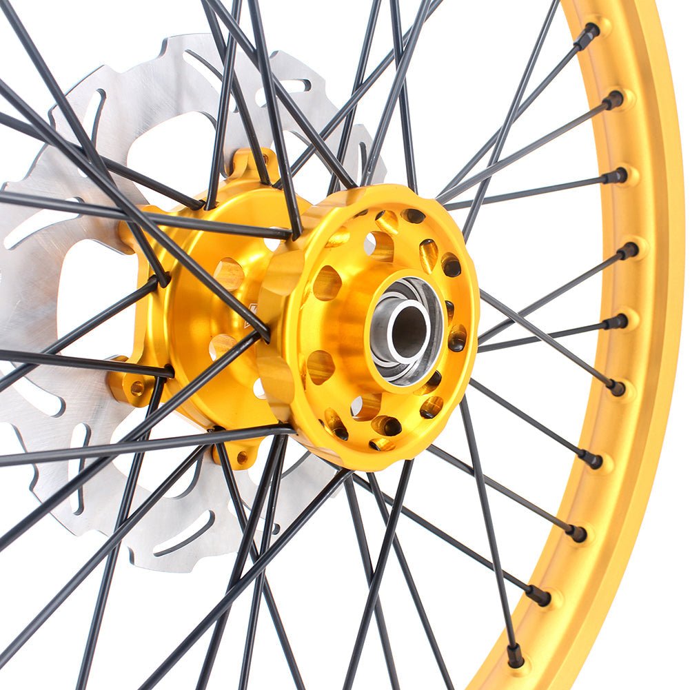 KKE 21 & 19 Gold Rims For Suzuki RM125 2001-2007 RM250 2001-2008 Off Road Wheels