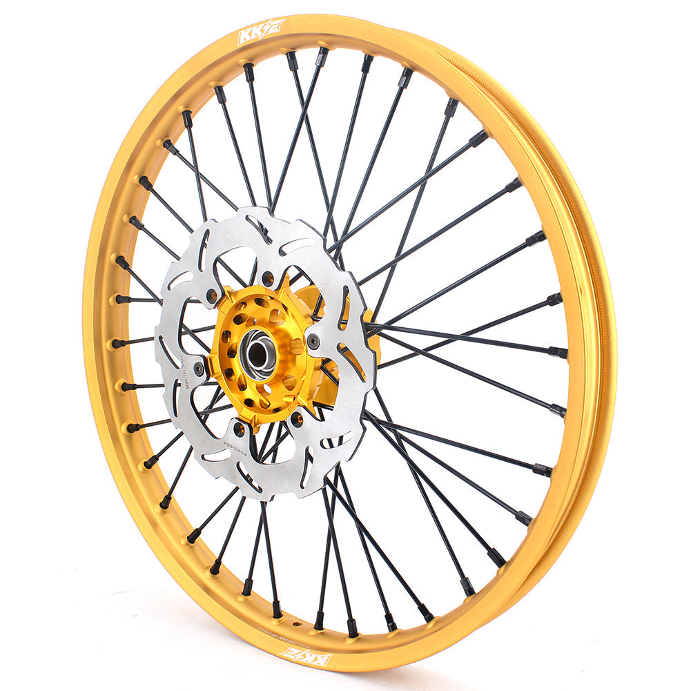 KKE 21 & 19 Gold Rims For Suzuki RM125 2001-2007 RM250 2001-2008 Off Road Wheels