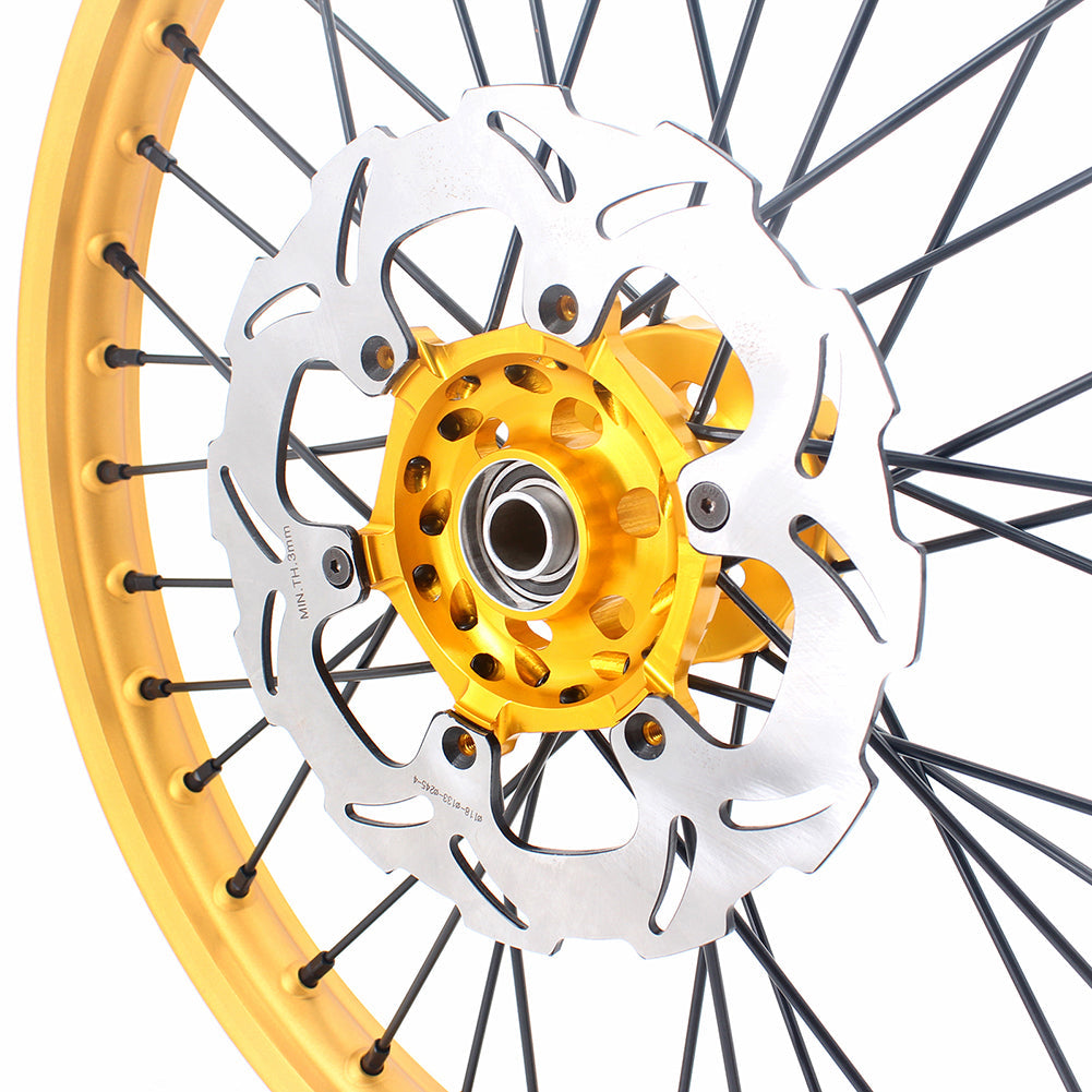 KKE 21 & 19 Gold Rims For Suzuki RM125 2001-2007 RM250 2001-2008 Off Road Wheels