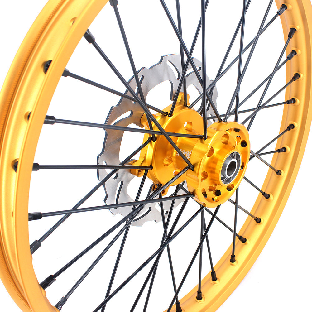 KKE 21 & 19 Gold Rims For Suzuki RM125 2001-2007 RM250 2001-2008 Off Road Wheels