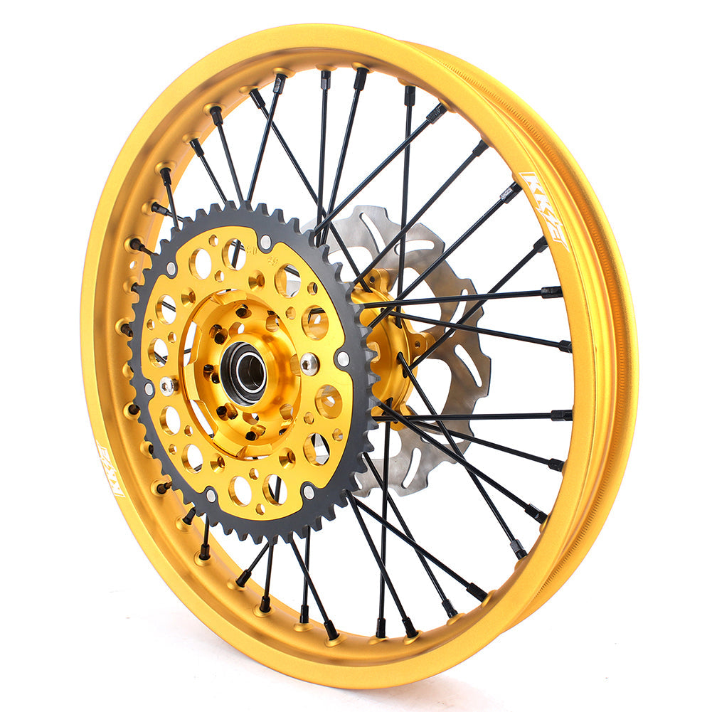 KKE 21 & 19 Gold Rims For Suzuki RM125 2001-2007 RM250 2001-2008 Off Road Wheels