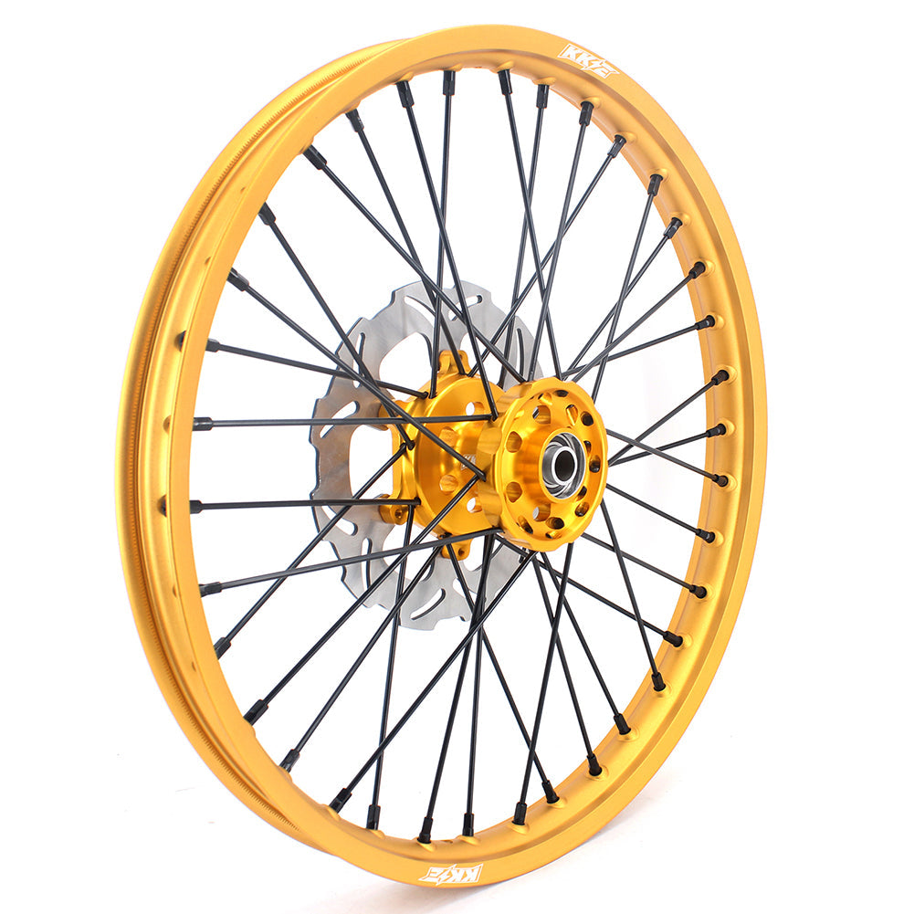 KKE 21 & 19 Gold Rims For Suzuki RM125 2001-2007 RM250 2001-2008 Off Road Wheels