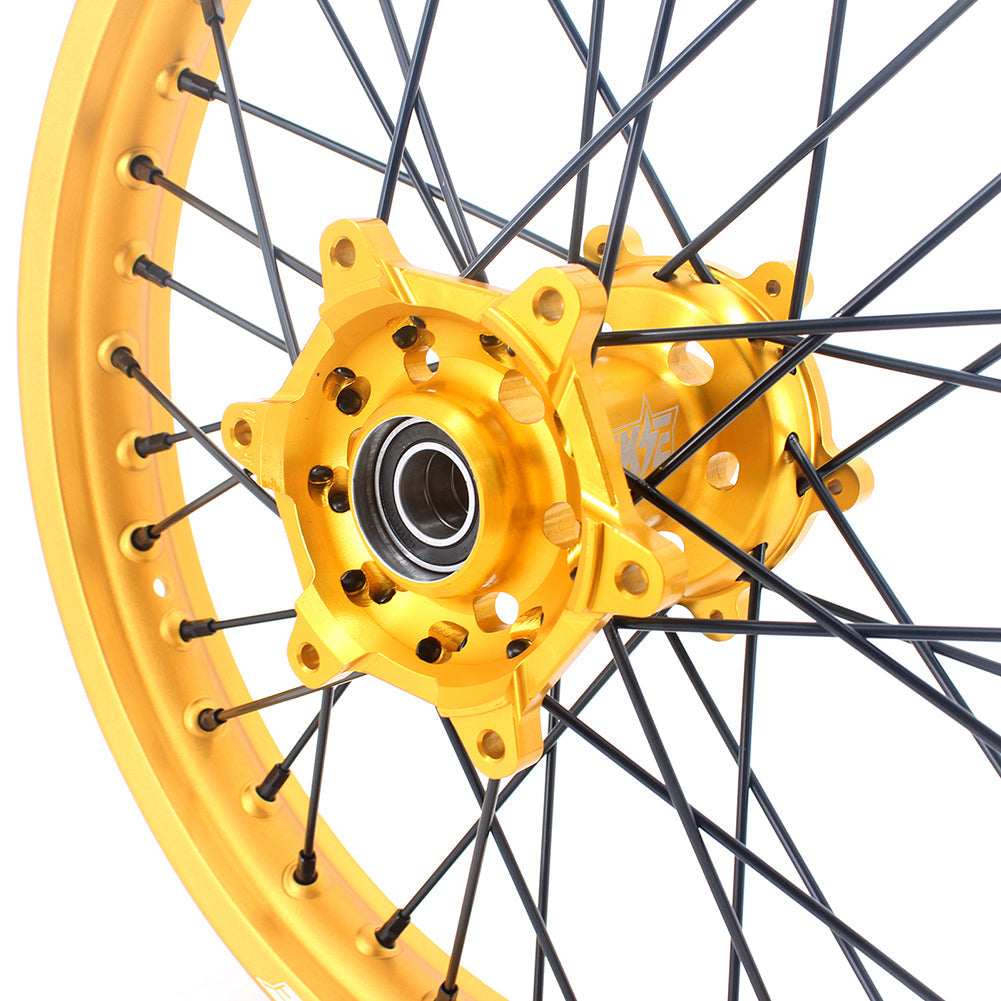 KKE 21 & 19 Gold Rims For Suzuki RM125 2001-2007 RM250 2001-2008 Off Road Wheels