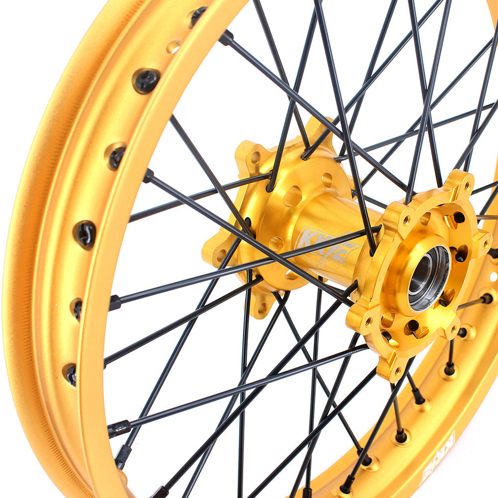 KKE 21 & 19 Gold Rims For Suzuki RM125 2001-2007 RM250 2001-2008 Off Road Wheels