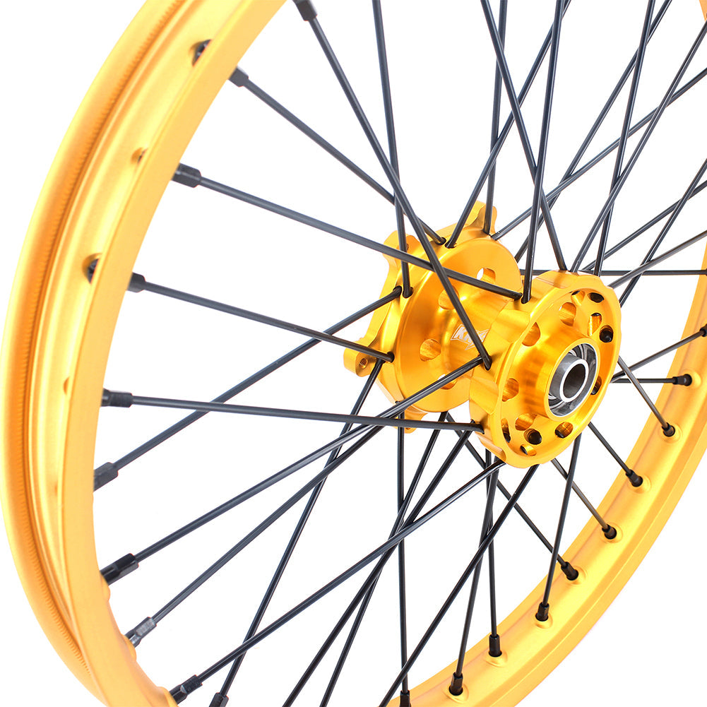 KKE 21 & 19 Gold Rims For Suzuki RM125 2001-2007 RM250 2001-2008 Off Road Wheels