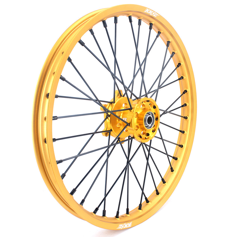 KKE 21 & 19 Gold Rims For Suzuki RM125 2001-2007 RM250 2001-2008 Off Road Wheels