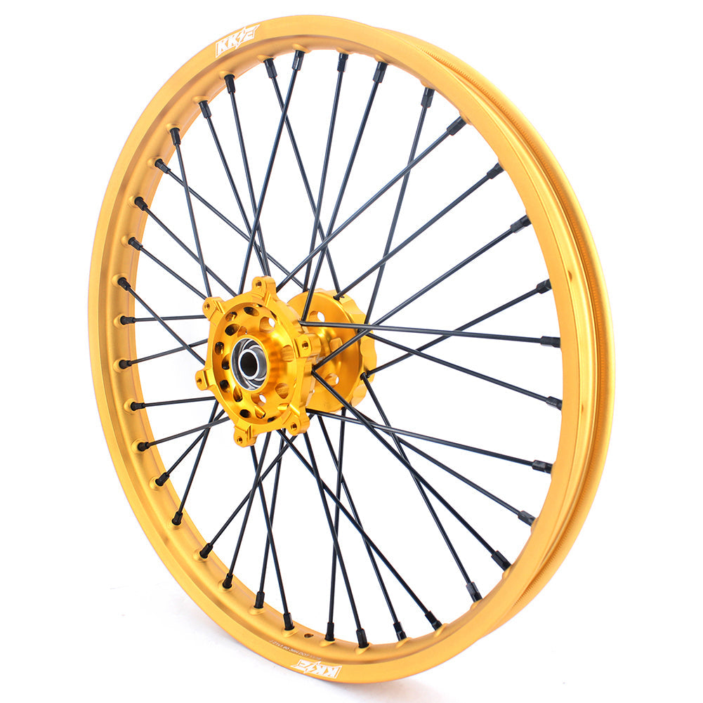 KKE 21 & 19 Gold Rims For Suzuki RM125 2001-2007 RM250 2001-2008 Off Road Wheels