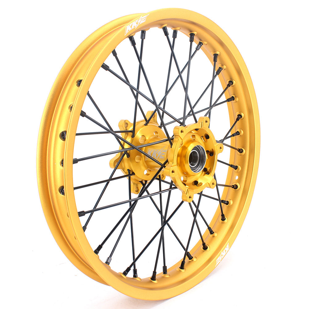 KKE 21 & 19 Gold Rims For Suzuki RM125 2001-2007 RM250 2001-2008 Off Road Wheels