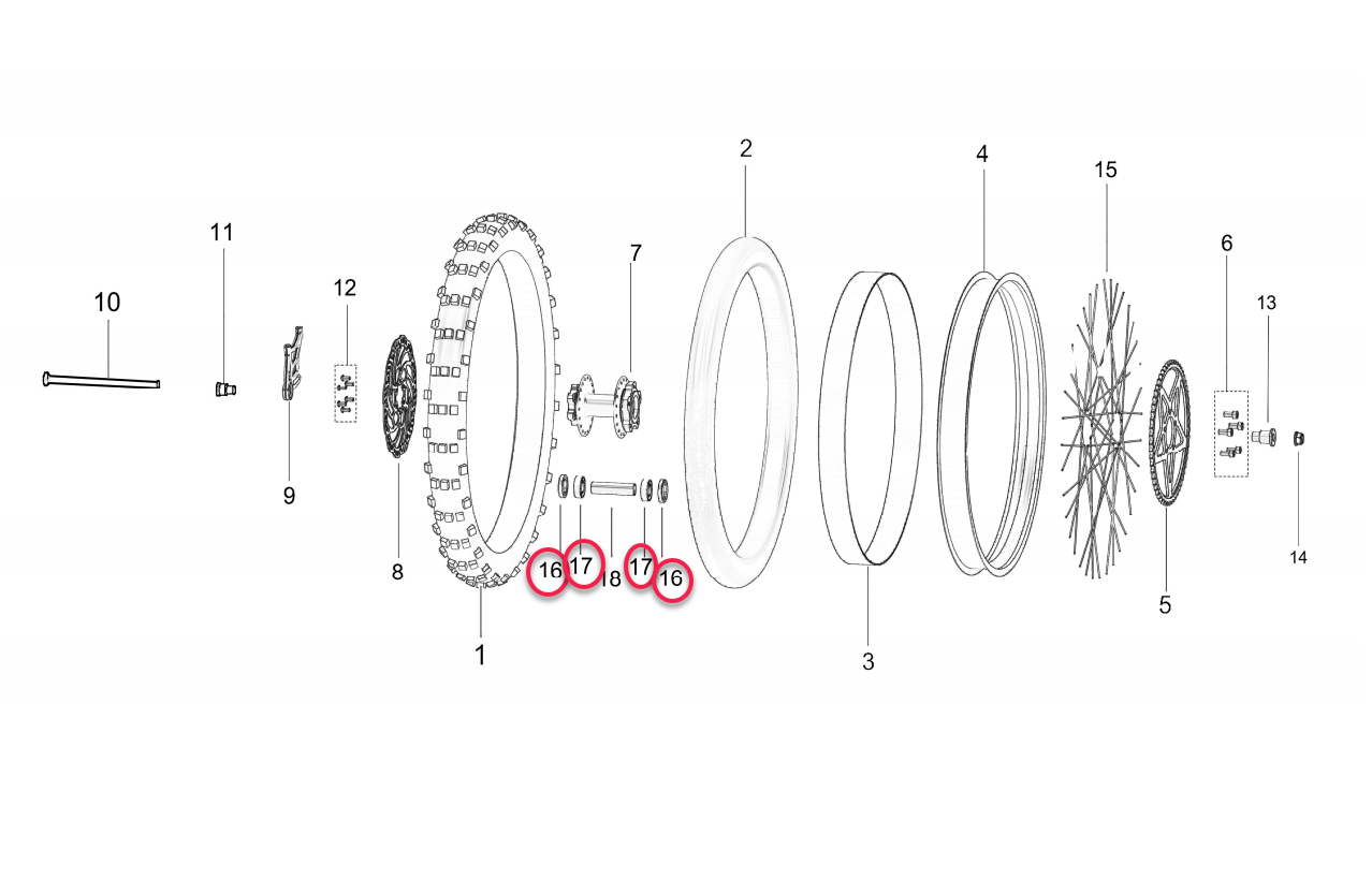 Bearing Kit | Rear Wheel | Rawrr Mantis X