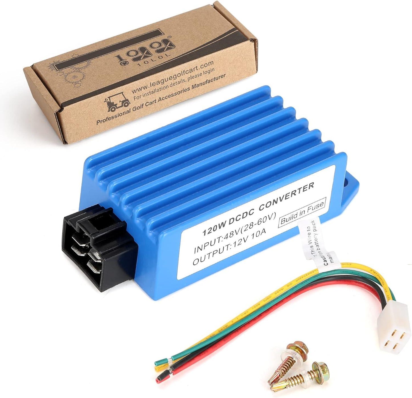 Golf Cart DC Converter Regulator 36V 48V Step Down to 12V 10A 120W Voltage Reduce