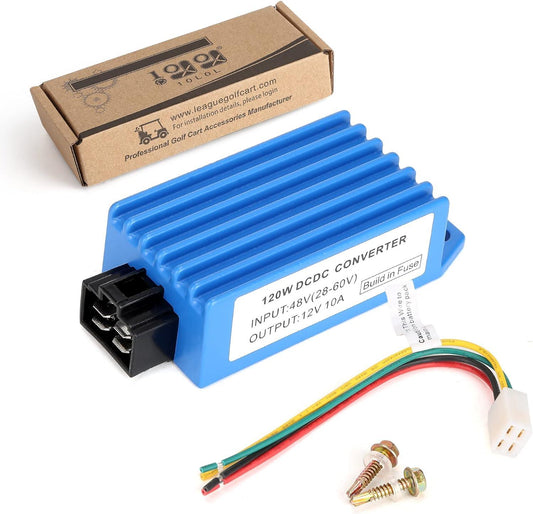 Golf Cart DC Converter Regulator 36V 48V Step Down to 12V 10A 120W Voltage Reduce