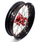 KKE 17 Inch OEM Size Supermoto Wheels for Honda XR650L 1993-2024 Red Nipple
