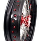 KKE 17 Inch OEM Size Supermoto Wheels for Honda XR650L 1993-2024 Red Nipple