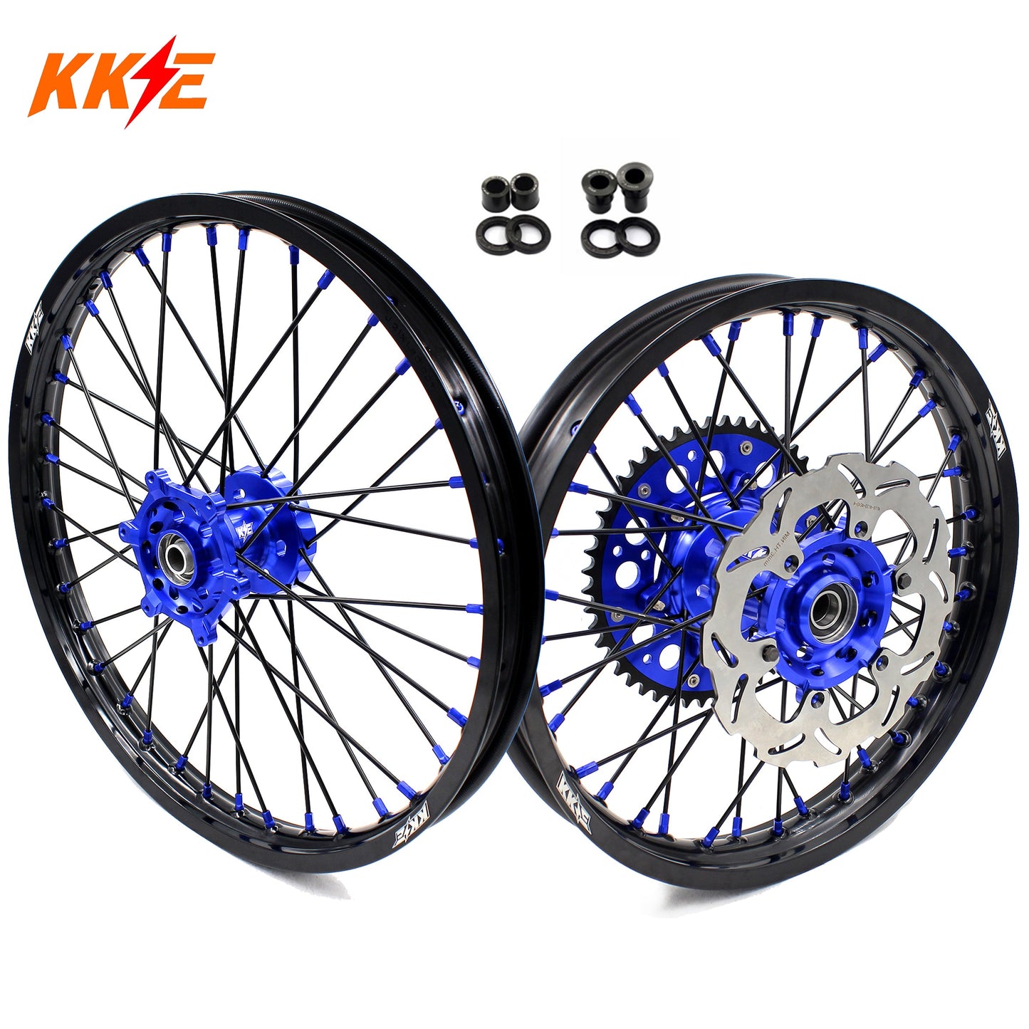 KKE 1.6*21 & 2.15*18 Enduro Spoked Wheels Set For SUZUKI DRZ400SM 2005-2024