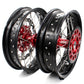 KKE 17 inch Supermoto Wheels Rims for HONDA XR650L 1993-2024 Red Hub Discs