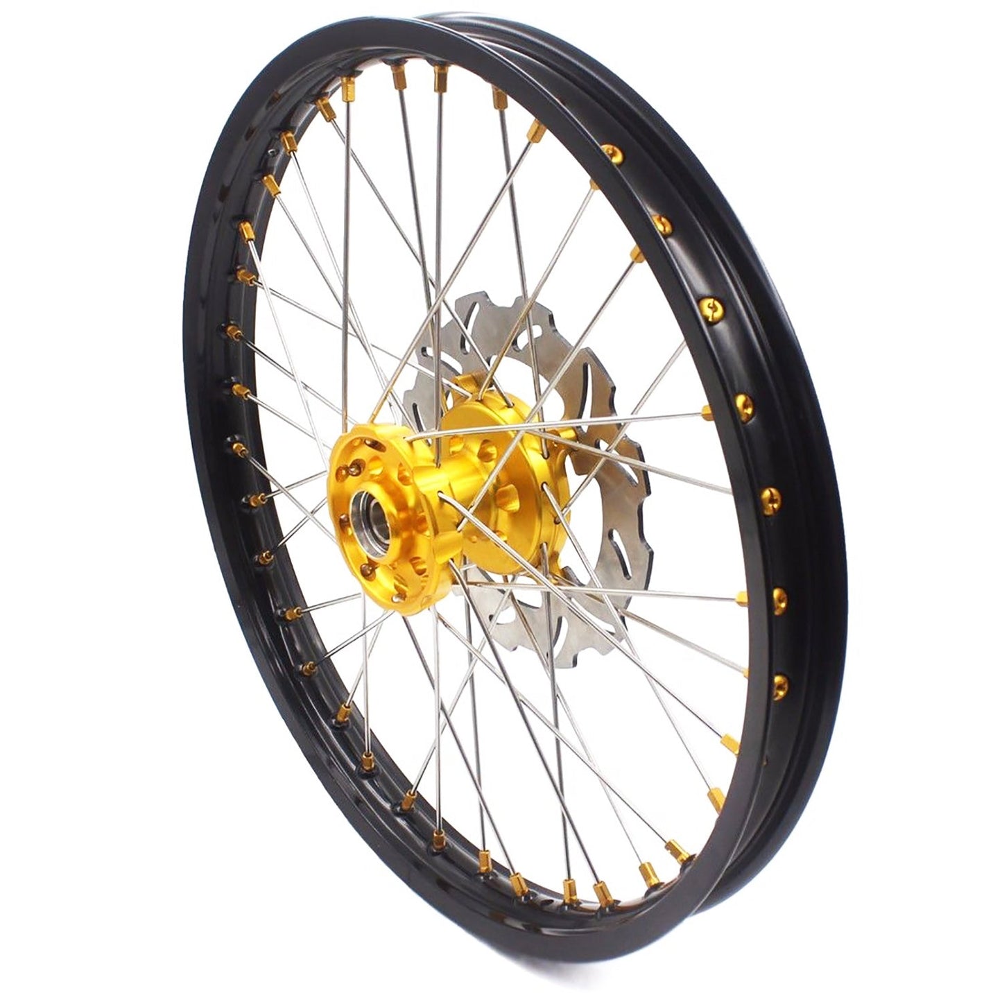 KKE 21 & 18 Enduro Rims for Suzuki RMZ250 2007-2022 RMZ450 2005 Gold Nipple