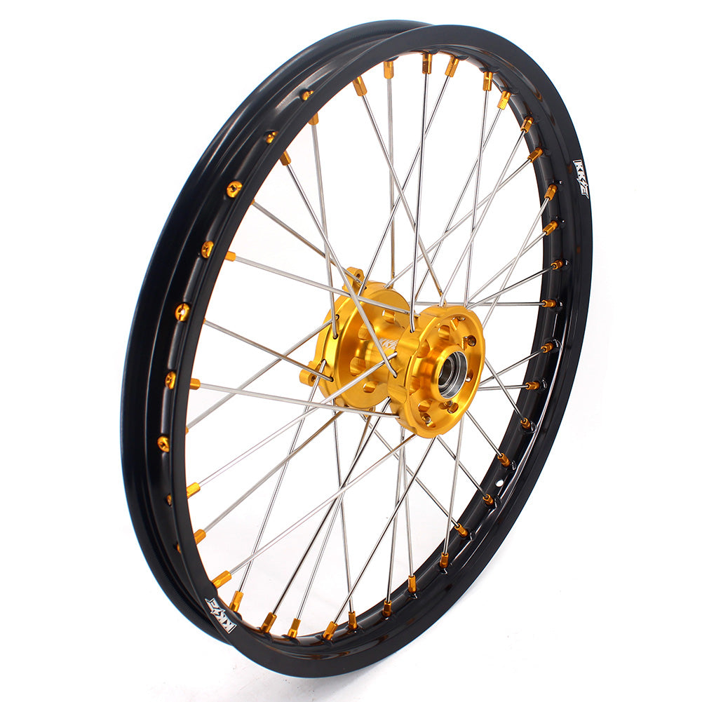 KKE 21 & 18 Enduro Rims for Suzuki RMZ250 2007-2022 RMZ450 2005 Gold Nipple