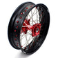 KKE 17 Inch OEM Size Supermoto Wheels for Honda XR650L 1993-2024 Red Nipple