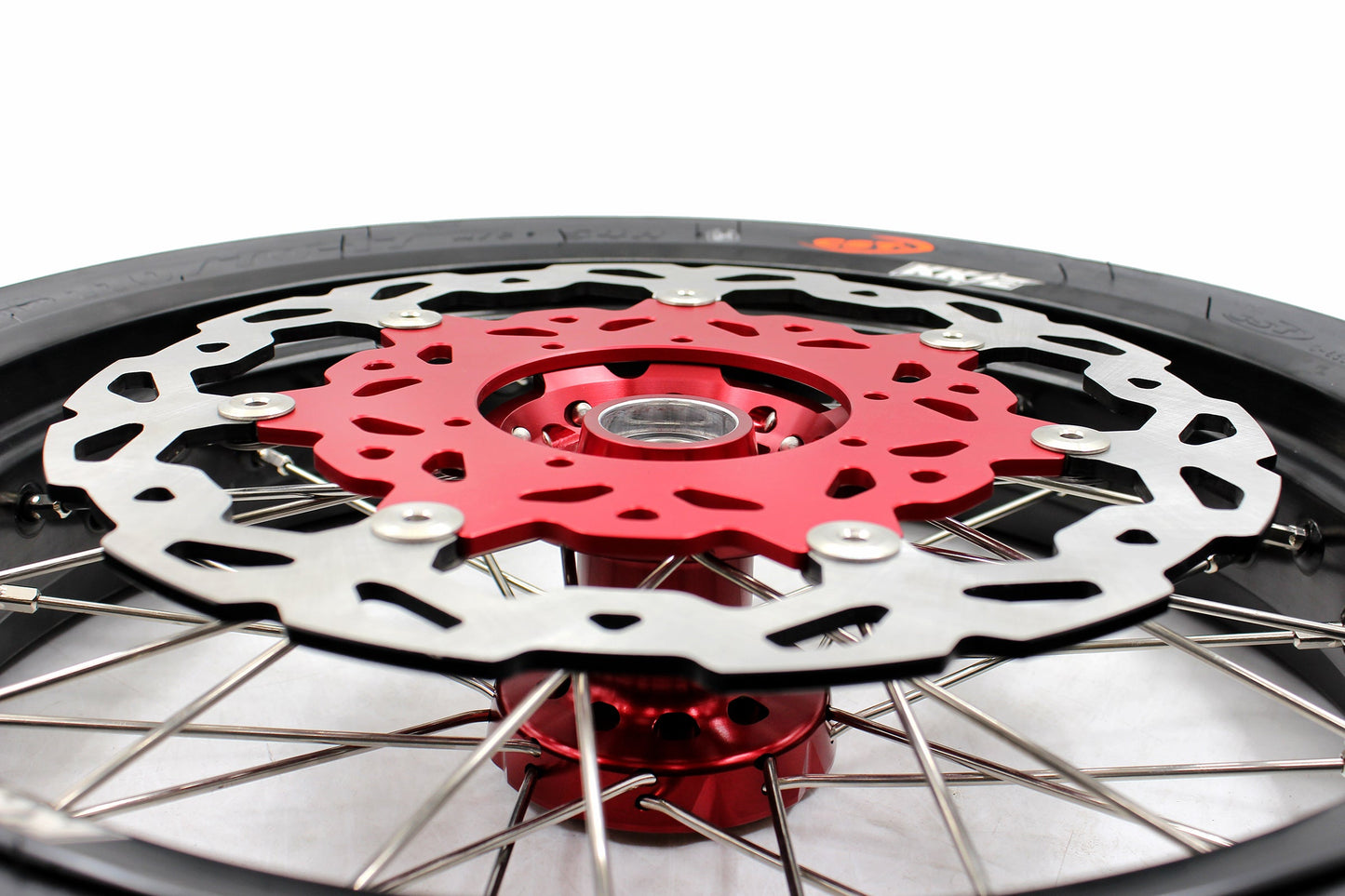 KKE 17" Supermoto Wheels Tires For HONDA CRF250R 04-13 CRF450R 02-12