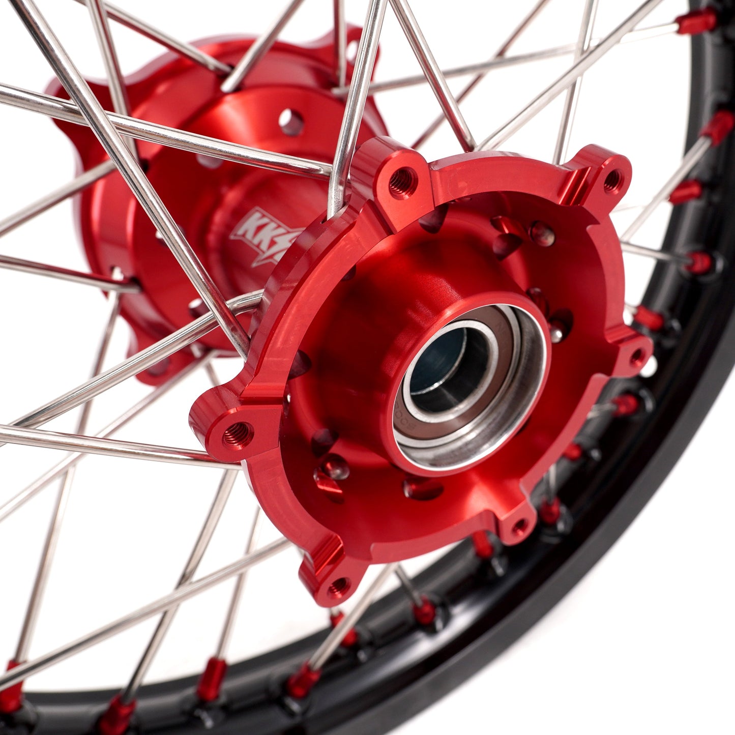 KKE 17"*1.4/14"*1.6 Small Kid's Wheels For KTM SX 85 GAS GAS MC85 2021-2024 Red Nipples