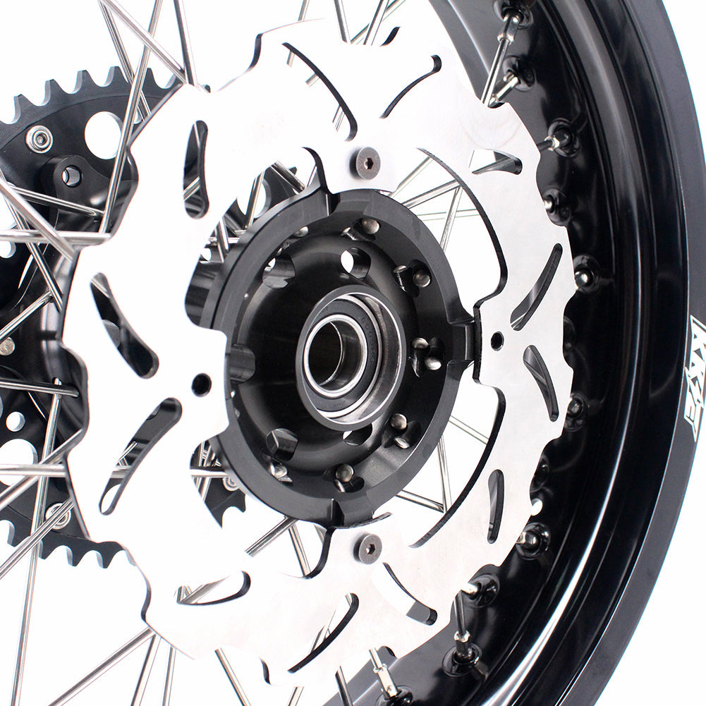 KKE 17 Inch Supermoto Rims for Honda CRF250R 04-13 CRF450R 02-12 Black