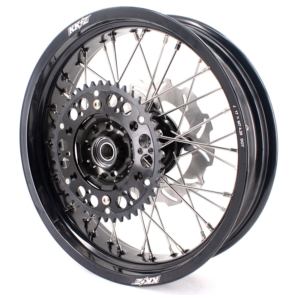 KKE 17 Inch Supermoto Rims for Honda CRF250R 04-13 CRF450R 02-12 Black