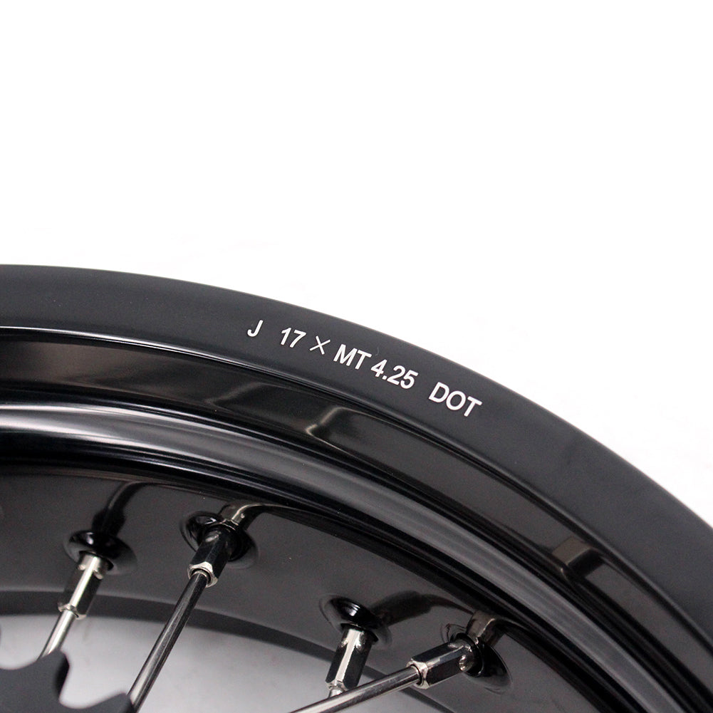 KKE 17 Inch Supermoto Rims for Honda CRF250R 04-13 CRF450R 02-12 Black