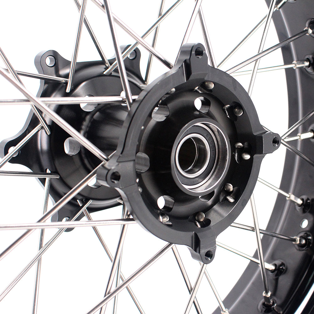 KKE 17 Inch Supermoto Rims for Honda CRF250R 04-13 CRF450R 02-12 Black