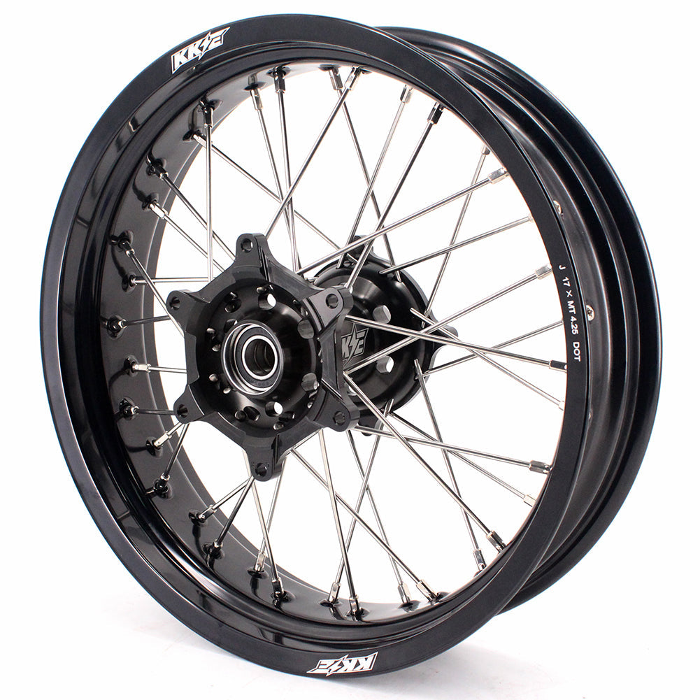 KKE 17 Inch Supermoto Rims for Honda CRF250R 04-13 CRF450R 02-12 Black