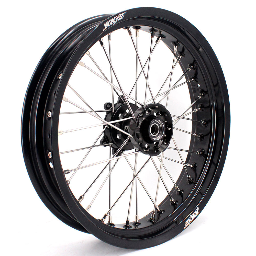 KKE 17 Inch Supermoto Rims for Honda CRF250R 04-13 CRF450R 02-12 Black