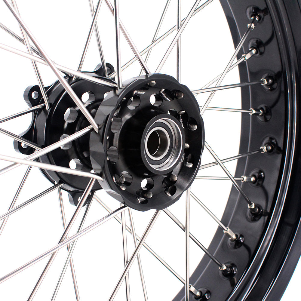 KKE 17 Inch Supermoto Rims for Honda CRF250R 04-13 CRF450R 02-12 Black