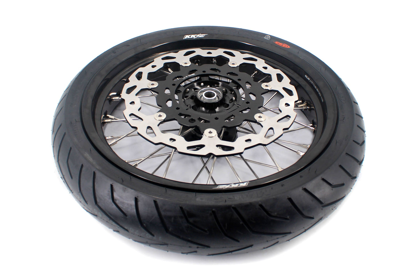 KKE CUSH DRIVE 3.5-4.25*17" Supermoto Wheels Kit For SUZUKI DRZ400 DRZ400E DRZ400S CST Tires